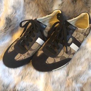 Authentic Brown Coach Sneakers Size 6.5